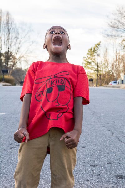 Red Kids Character Tee